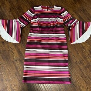 Eloquii Pink Striped dress